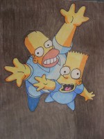 Homer y Bart Simpson